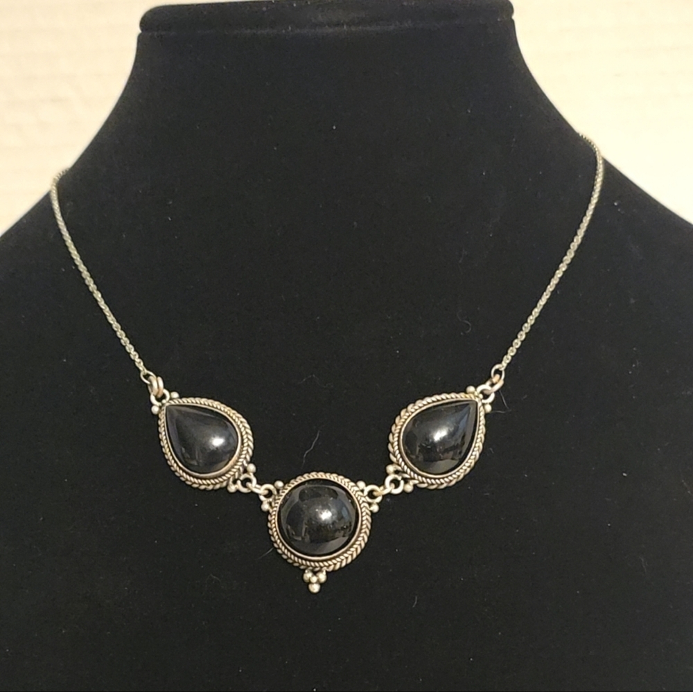 Vintage Black Onyx Necklace